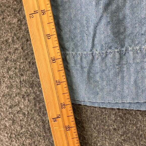 NWT Lane Bryant Mid-Rise Capri Pants Womens 22/24 Blue Chambray - Picture 8 of 13